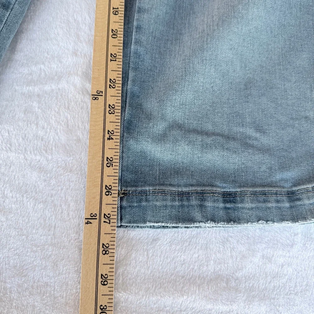 LL Bean 207 Vintage Jeans Womens 12 Reg Light Indigo Wide‎ Leg High Rise New